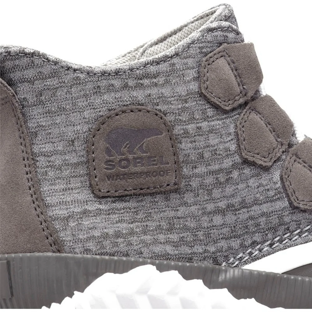 Sorel Out-N-About Plus Grey Knit Waterproof Duck Boots Booties
